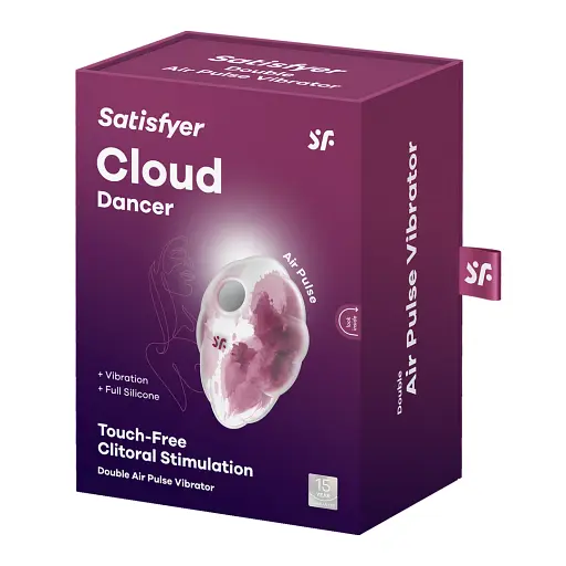 Вакуумний стимулятор клітора з вібрацією Satisfyer Cloud Dancer рожевий - фото 3