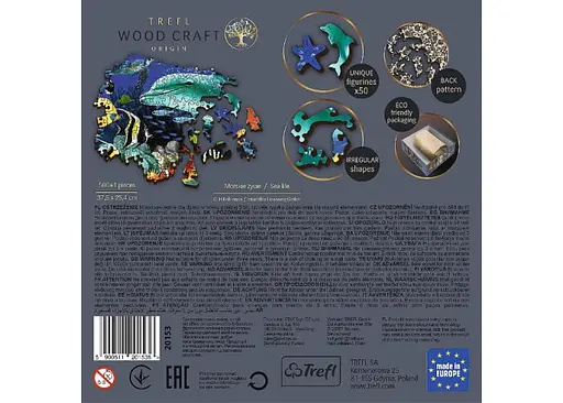 Пазл Trefl деревянный фигурный Морская жизнь 500+1 эл. (20153) - фото 6