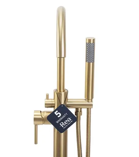 Змішувач для ванни Rea Mono brushed gold підлоговий REA-B2716 Золотий - фото 4