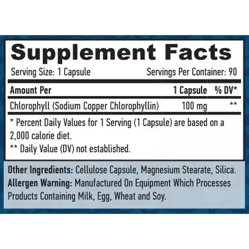 Хлорофіл Haya Labs Chlorophyll 100 мг 90 капсули (820259) - фото 2