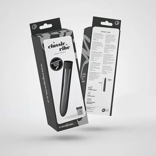 Вібратор Crushious Classic Vibe чорний 17.5х2.6 см - фото 7