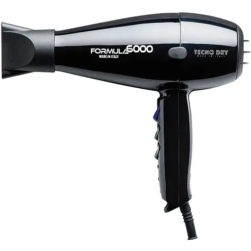 Фен стайлер Tecnodry Formula 6000, 2200 ВТ 2 Концетратори Знімний фільтр 4температурних режими Чорний - фото 1