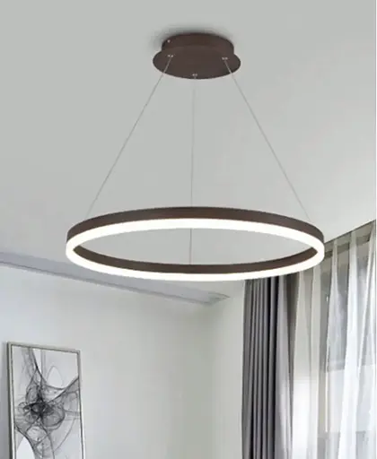 Світлодіодна люстра Коло PJ812 (80см) Коричнева - фото 2