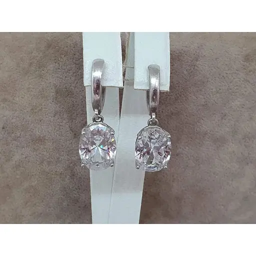 Серебряные серьги Агни СУДАРЫНЯ с фианитом. 2593/9Р-CZ - фото 4