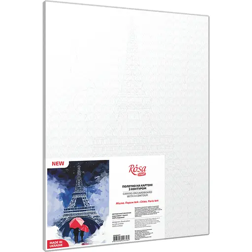 Полотно на картоне с контуром Rosa Start Города Париж 4 30х40 хлопок акрил - фото 2