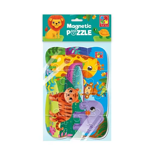 Дитячий м#039;який магнітний пазл Малюк зможе Зоопарк VT3205-90, 12 елементів - фото 2