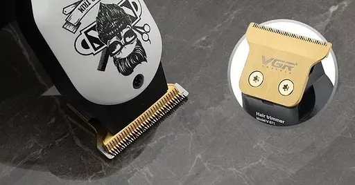Акумуляторна машинка для стрижки волосся VGR V-971 з дисплеєм (4 насадки) - фото 4