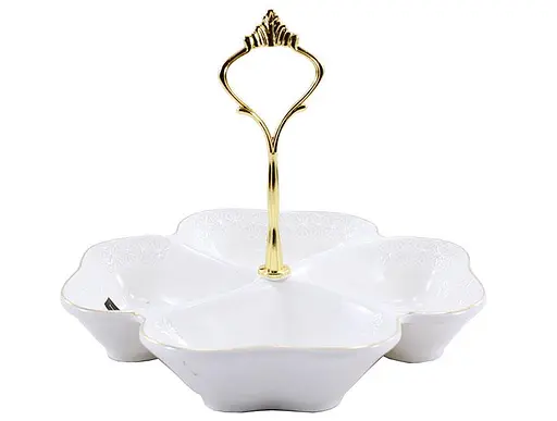 Менажниця Interos порцелянова Снігова Королева 19 см біла 1619-А - фото 4