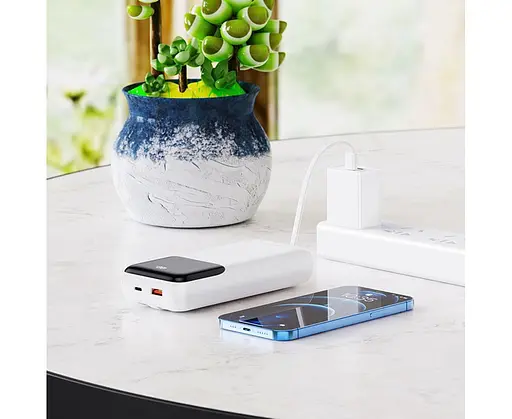Зовнішній акумулятор Borofone BJ22A 22.5W + PD20W 20000 mAh білий - фото 2