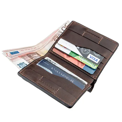 Кожаный портмоне Grande Pelle 9.5х10х2 см acs0014767 - фото 3