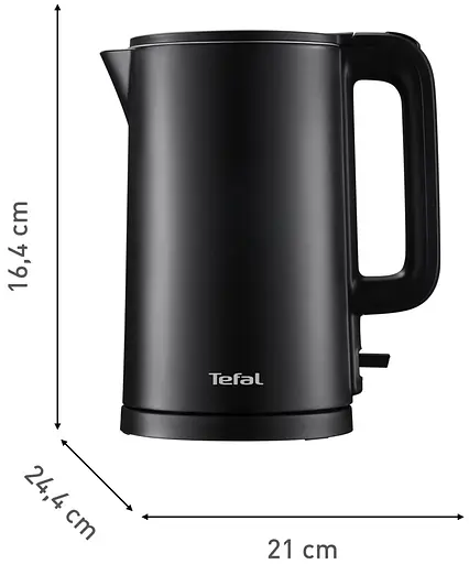 Электрочайник Tefal Thermo Protect 1.5 л нержавеющая сталь черный - фото 2