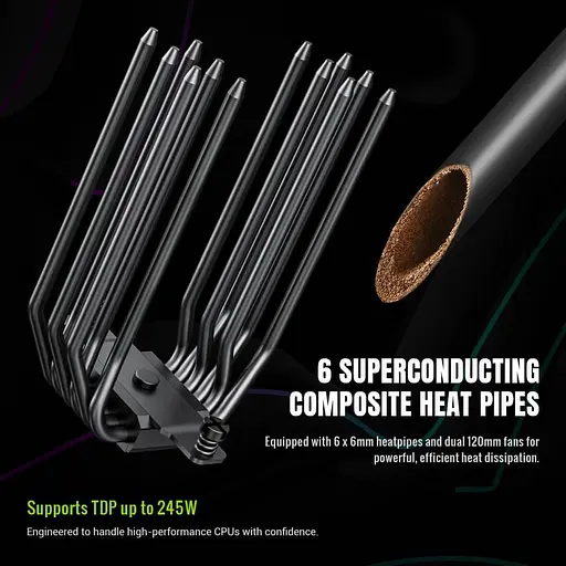 Кулер для процесора GameMax Sigma 620 Black (SIGMA 620 BK) - фото 8