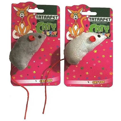 Игрушка для кошек Tatrapet Caty funny мышь текстильная 9 см 