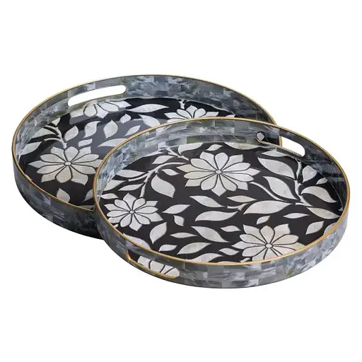 Набір підносів Yiwu HP-HK-15 Pearl декоративні пластикові 2 шт. - фото 3