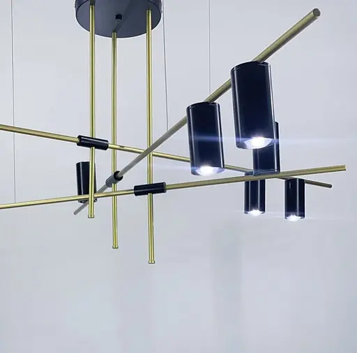 Минималистичный светильник в удлиненном корпусе на 9 плафонов Ст. Y 8857B-9 | Line F - фото 2