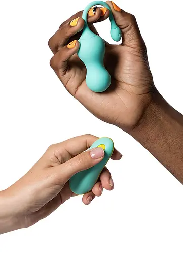 Вагінальні кульки з вібрацією Romp Cello, 18.2 см (бірюзовий) - фото 7