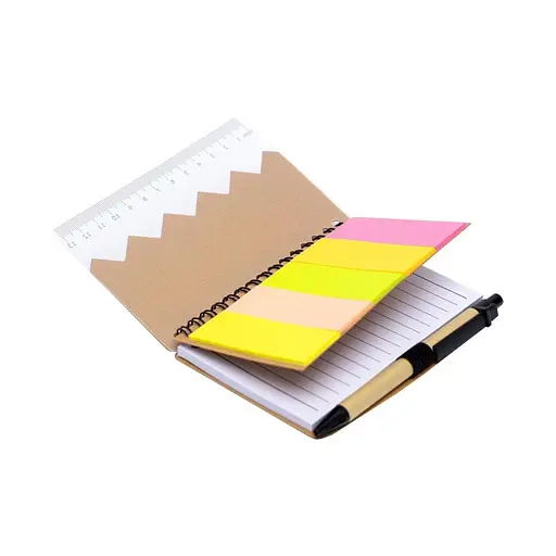 Блокнот А6 на спіралі Bambi JX409 з набором стікерів та ручкою - фото 2