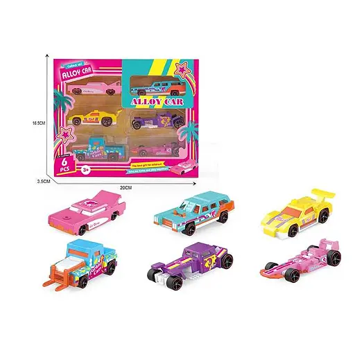 Набір машинок з металопластиковим корпусом, 6 яскравих моделей 86037