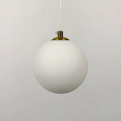 Підвісна лампа з білим плафоном у латунному корпусі Line F MJ201/1 AB+WT - фото 3