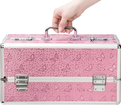 Кейс для хранения секс-игрушек BMS Factory Large Lokable Vibrator Case Pink - фото 4