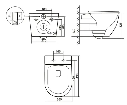 Унитаз подвесной Qtap Robin Ultra Quiet, с сиденьем Slim Duroplast/Soft-close/Quick relase QT13332381АSSG - фото 8