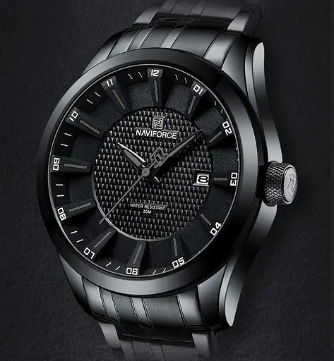 Наручний годинник чоловічий Naviforce Perfect Чорний (3109) - фото 3