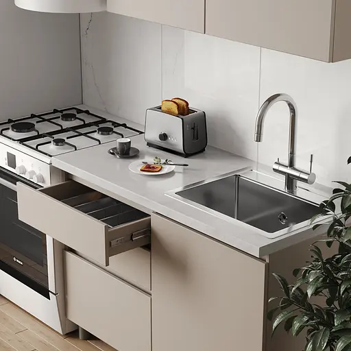 Кухня модульная MebelStar Нео 1,2 м Кашемир (MBS-1806) - фото 3