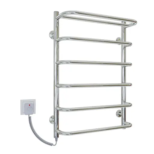 Електрична рушникосушарка Kosser Скоба з полицею 700x500/6 EL рег. ДСп04ЕL, Хром, Ліве - фото 1