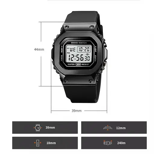 Мужские наручные часы Skmei 1796 (Черный) - фото 3