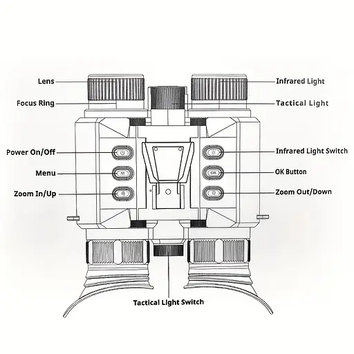 Бинокль ночного видения Z9158 4K FHD HD 850нм (до 600м в темноте) MicroSD 64GB + крепление FMA L4G24 - фото 4