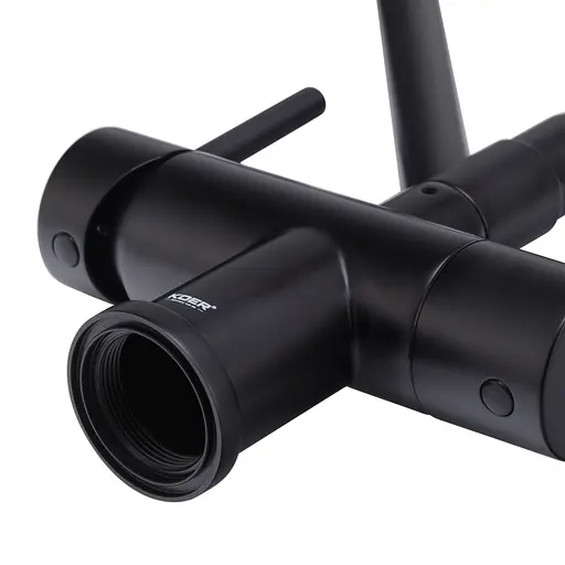 Смеситель для кухни на две воды с гибким изливом Koer KB-72006-05 KR3380 Черный матовый - фото 5