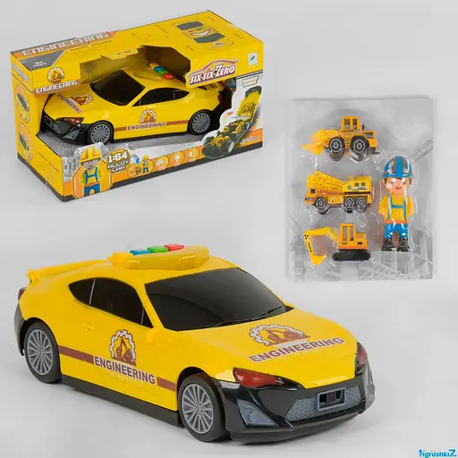 Машина-гараж 660 А-208 "Будівництво", світло, звук, в коробці (6983283360365) - фото 2