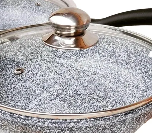 Сковорода глубокая Edenberg EB-8021 2.3 л гранитное покрытие со стеклянной крышкой 24 см - фото 4