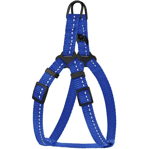 Шлея для собак Barksi Active світловідбивна (обхват грудей 33-40 см ширина 1 см) синя - фото 3