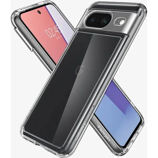 Оригиинальный противоударный чехол Spigen Ultra Hybrid для Google Pixel 8 (6.2") Clear ACS06278 прозрачный  - фото 15