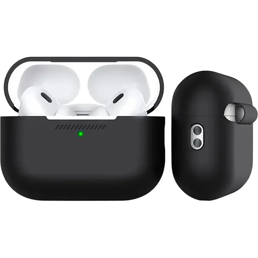 Чехол AhaStyle Colorful Silicone Case для AirPods Pro 2 Black (CP-187-2-C-BK) [133833] - фото 2