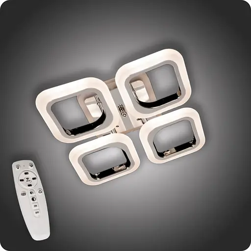 Люстра світлодіодна 517 Dlight 3color з пультом 55Вт Хром (01334) - фото 1