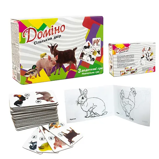 Настільна дитяча гра Доміно Сільський двір, 30766, Strateg