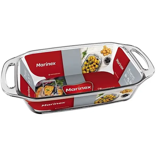 Деко прямокутне Marinex з жароміцного скла з ручками 2.7 л (6535)