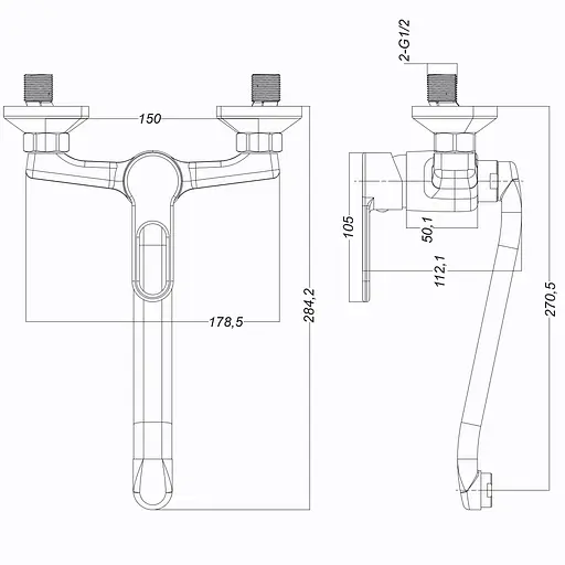 Змішувач для кухні Globus Lux Dolly GLD-0104 хромований з високим ізливом для миття та раковини - фото 5