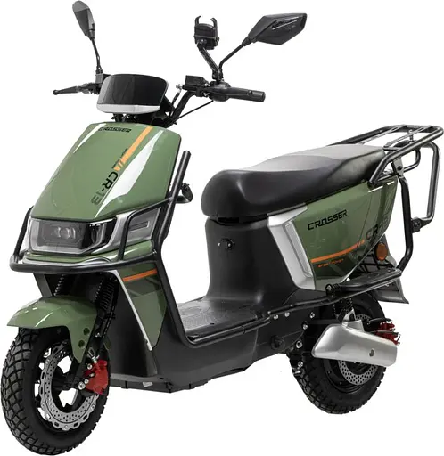 Электроскутер Двухместный Crosser CR13 (2000W, Графеновая батарея 72V/24Ah) Зеленый - фото 3