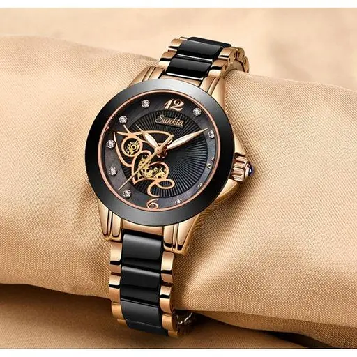 Жіночий наручний годинник Sunkta Absolut (Чорний) - фото 6