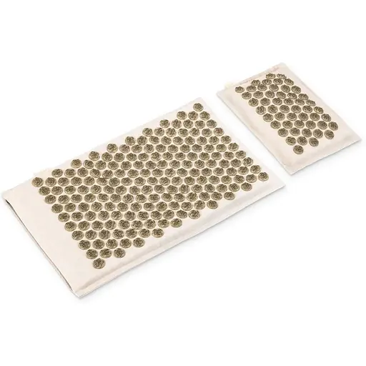 Коврик акупунктурный с подушкой Gymtek Queenfit беж - фото 2