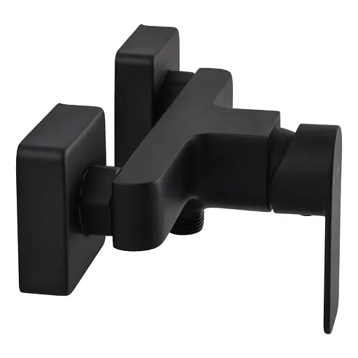 Змішувач для душа TOPAZ SARDINIA чорний матовий латунний з лійкою та шлангом для ванної кімнати - фото 3