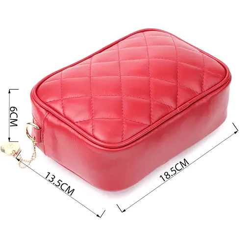 Сумка Tony Perotti в ромбы из натуральной кожи 18.5х13.5х6 см sum0027527 - фото 3