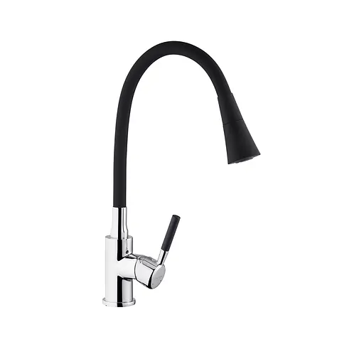 Змішувач для кухні Kroner KRM Kuche - C132BLK Хром - фото 4