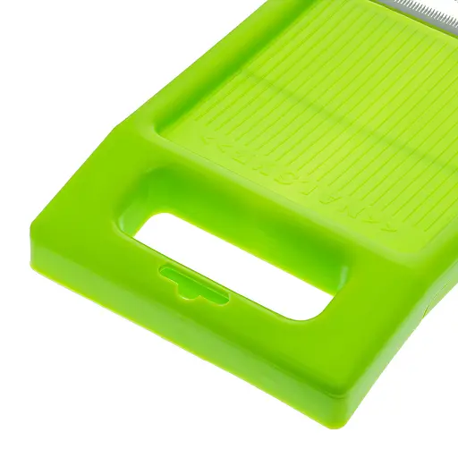 Ручна пластикова шинковка для капусти та нарізки овочів та фруктів з плаваючим лезом (34х14.5 см), Kitchette Салатовий 85424 - фото 9