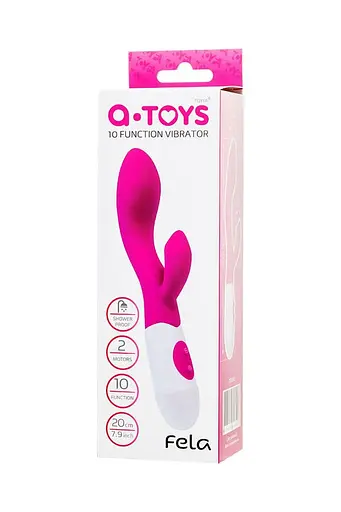 Вибратор-кролик Toyfa A-Toys Fela 20 см розовый - фото 3