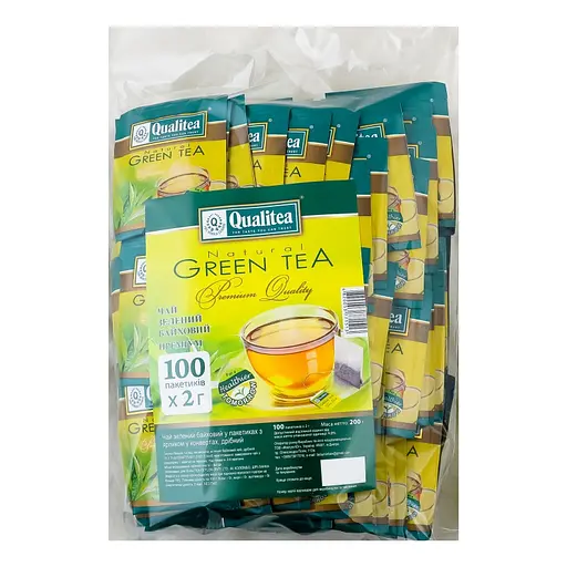 Чай Кволіті зелений 100 ф/п х 2г сашет м/уп - фото 1