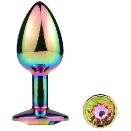 Металлическая анальная пробка Mai Attraction Toys №72 Rainbow - фото 2